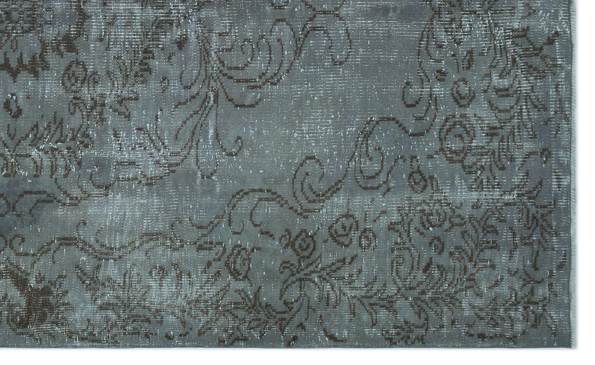 Gray Over Dyed Vintage Rug 5&#39;9&#39;&#39; x 9&#39;1&#39;&#39; ft 174 x 278 cm