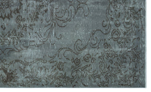 Gray Over Dyed Vintage Rug 5'9'' x 9'1'' ft 174 x 278 cm