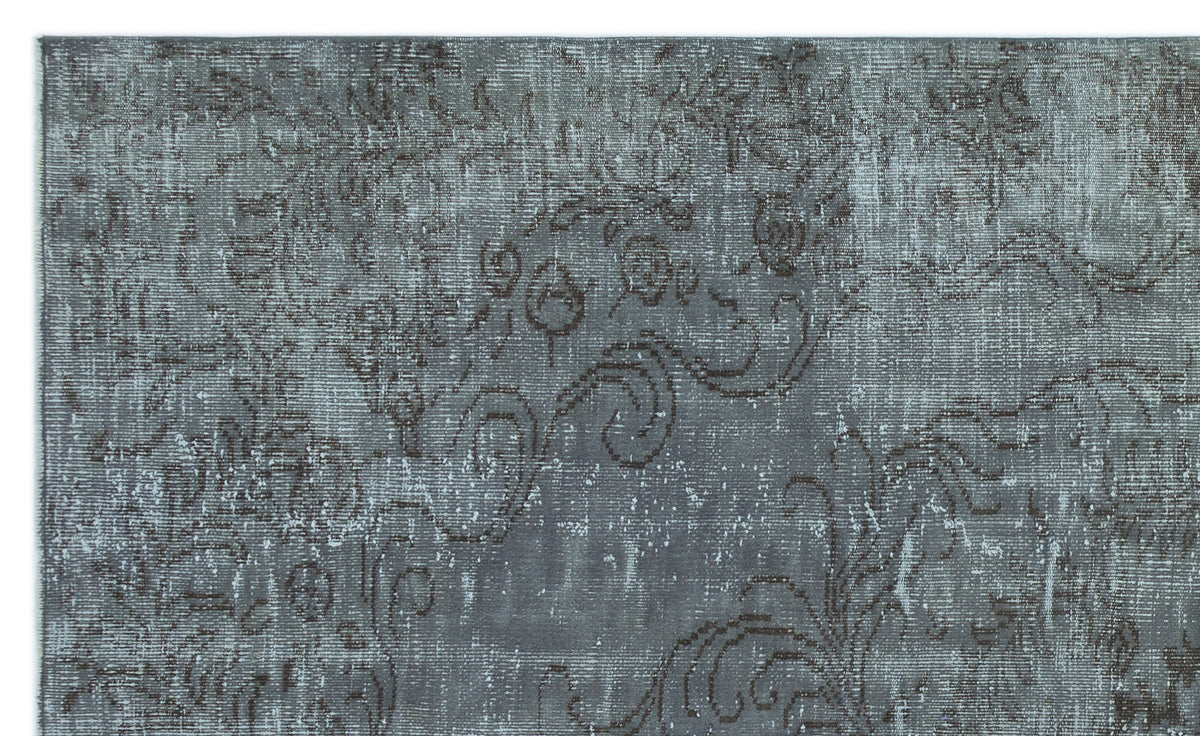 Gray Over Dyed Vintage Rug 5&#39;9&#39;&#39; x 9&#39;1&#39;&#39; ft 174 x 278 cm