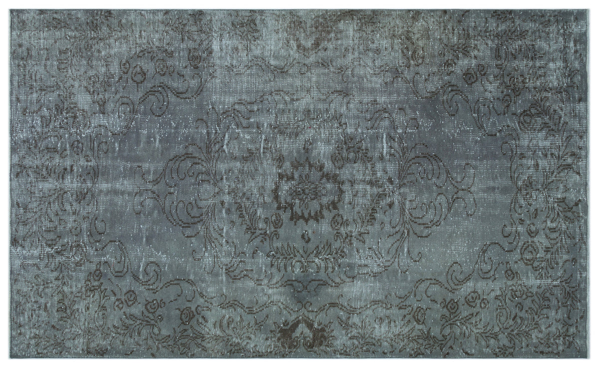 Gray Over Dyed Vintage Rug 5&#39;9&#39;&#39; x 9&#39;1&#39;&#39; ft 174 x 278 cm