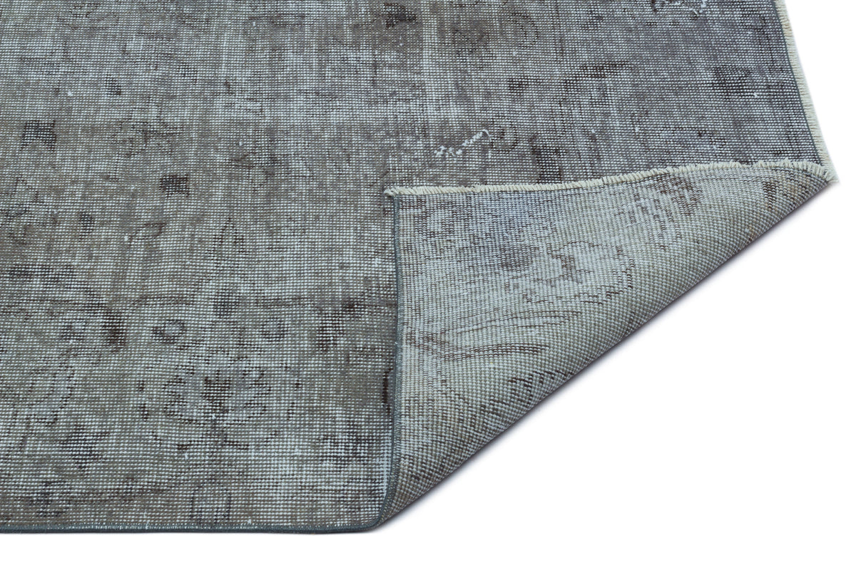 Gray Over Dyed Vintage Rug 5&#39;7&#39;&#39; x 8&#39;8&#39;&#39; ft 169 x 263 cm