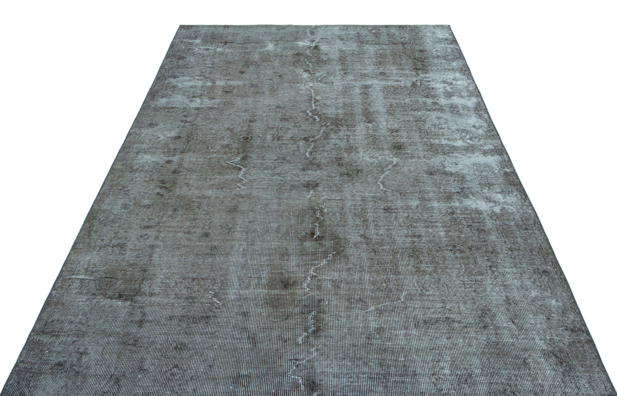 Gray Over Dyed Vintage Rug 5&#39;7&#39;&#39; x 8&#39;8&#39;&#39; ft 169 x 263 cm