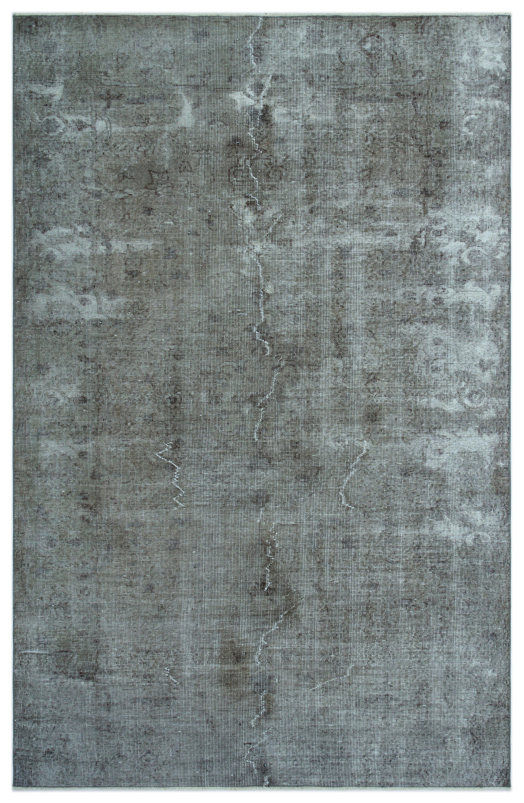Gray Over Dyed Vintage Rug 5'7'' x 8'8'' ft 169 x 263 cm