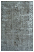 Gray Over Dyed Vintage Rug 5'7'' x 8'8'' ft 169 x 263 cm