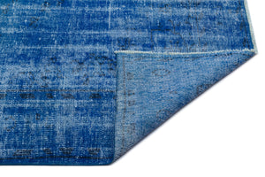 Blue Over Dyed Vintage Rug 5'11'' x 9'5'' ft 180 x 288 cm