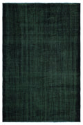 Black Over Dyed Vintage Rug 5'2'' x 8'1'' ft 158 x 246 cm