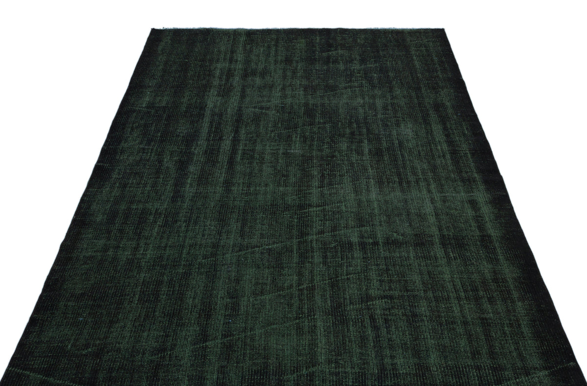 Black Over Dyed Vintage Rug 5&#39;2&#39;&#39; x 8&#39;1&#39;&#39; ft 158 x 246 cm