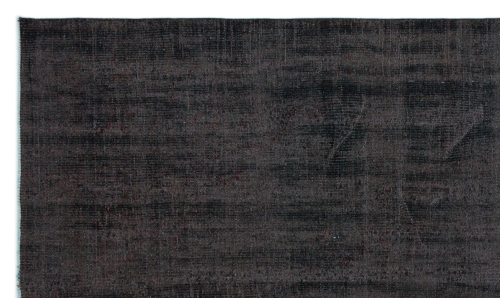Black Over Dyed Vintage Rug 5'7'' x 9'5'' ft 170 x 286 cm