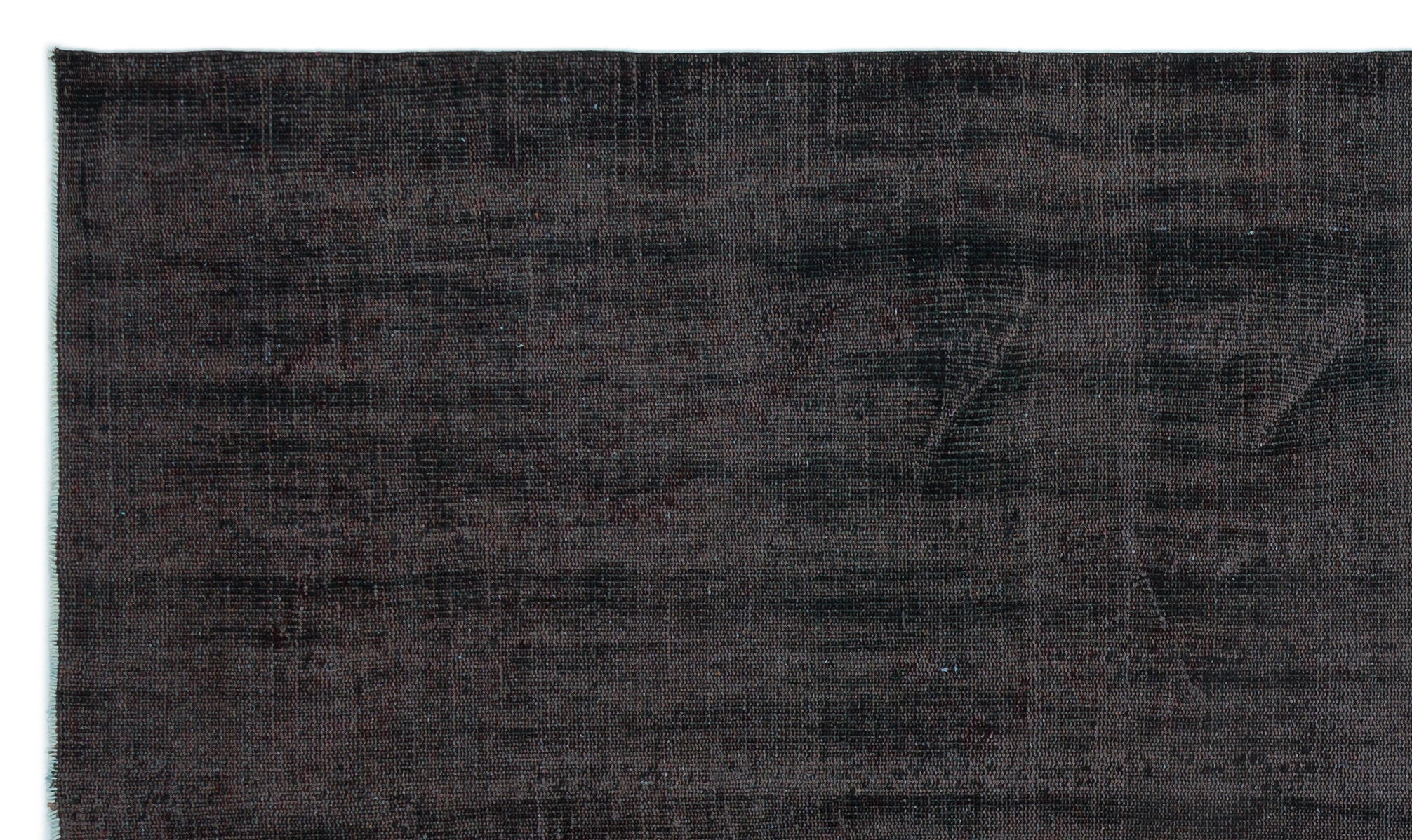 Black Over Dyed Vintage Rug 5'7'' x 9'5'' ft 170 x 286 cm