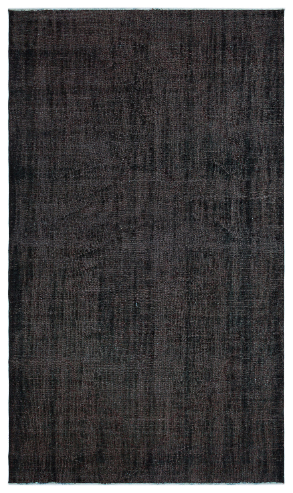 Black Over Dyed Vintage Rug 5'7'' x 9'5'' ft 170 x 286 cm