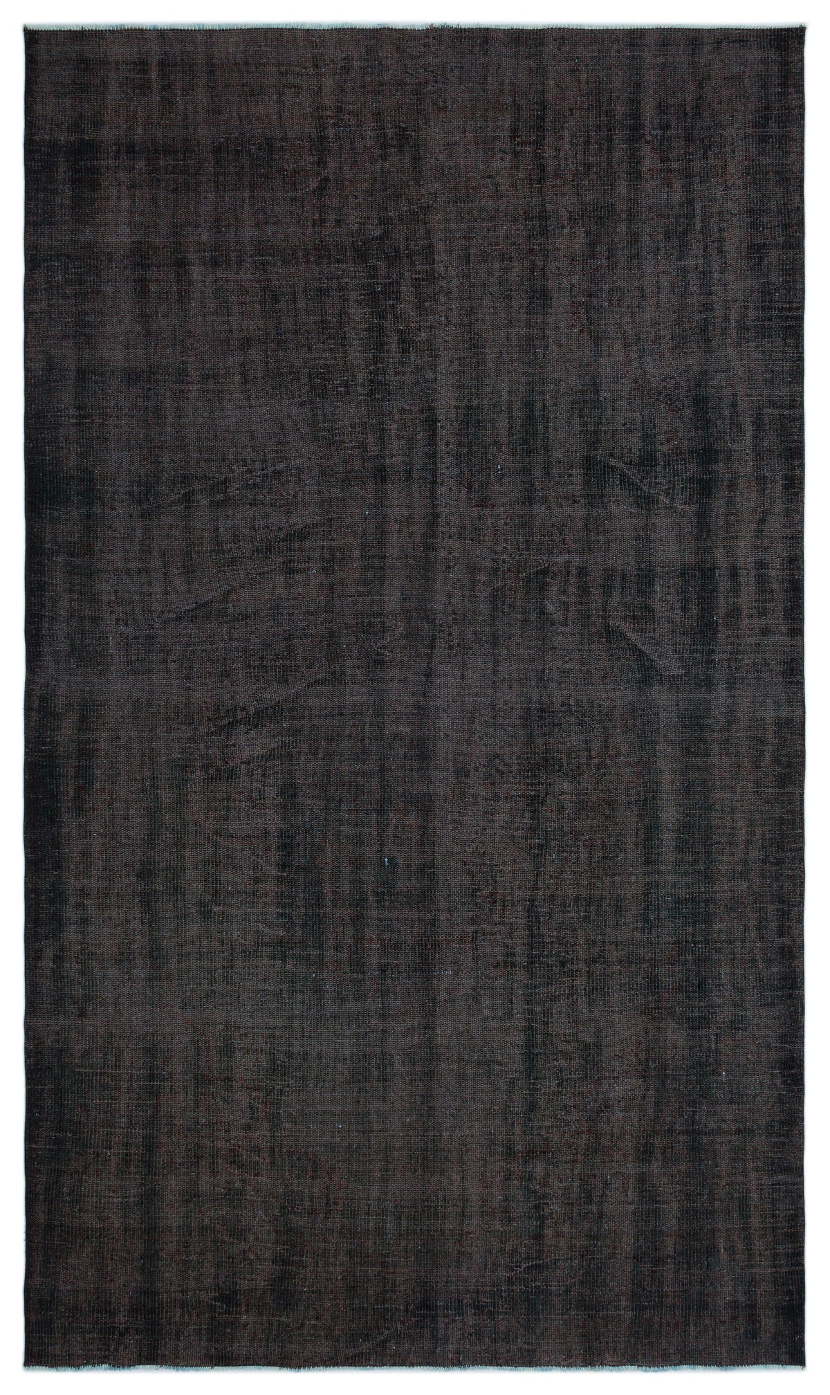 Black Over Dyed Vintage Rug 5&#39;7&#39;&#39; x 9&#39;5&#39;&#39; ft 170 x 286 cm
