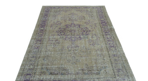 Beige Over Dyed Vintage Rug 5'3'' x 8'5'' ft 160 x 256 cm