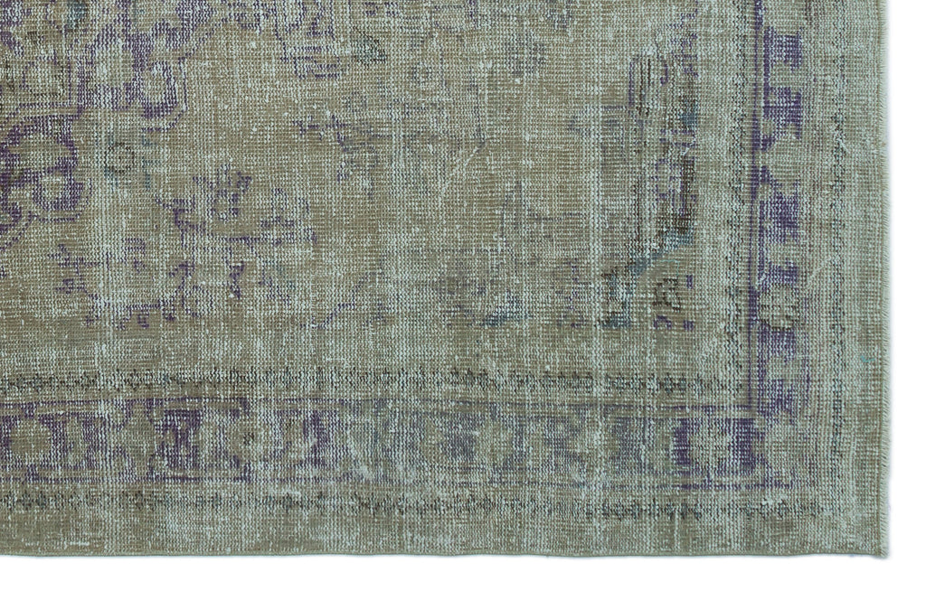 Beige Over Dyed Vintage Rug 5'3'' x 8'5'' ft 160 x 256 cm