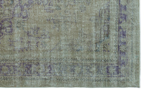Beige Over Dyed Vintage Rug 5'3'' x 8'5'' ft 160 x 256 cm