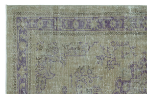 Beige Over Dyed Vintage Rug 5'3'' x 8'5'' ft 160 x 256 cm