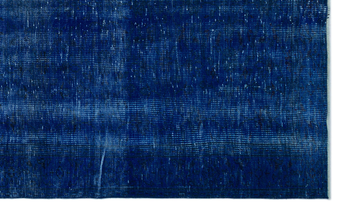 Blue Over Dyed Vintage Rug 5&#39;10&#39;&#39; x 9&#39;7&#39;&#39; ft 177 x 293 cm