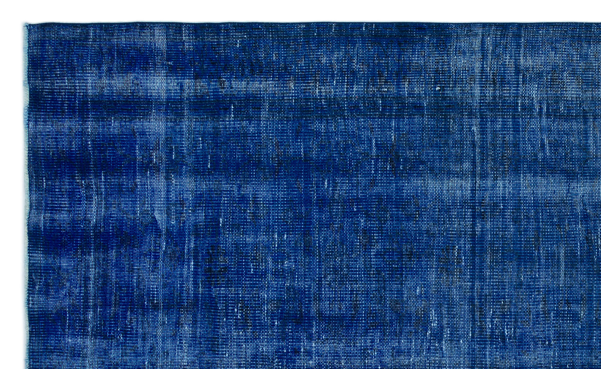 Blue Over Dyed Vintage Rug 5&#39;10&#39;&#39; x 9&#39;7&#39;&#39; ft 177 x 293 cm