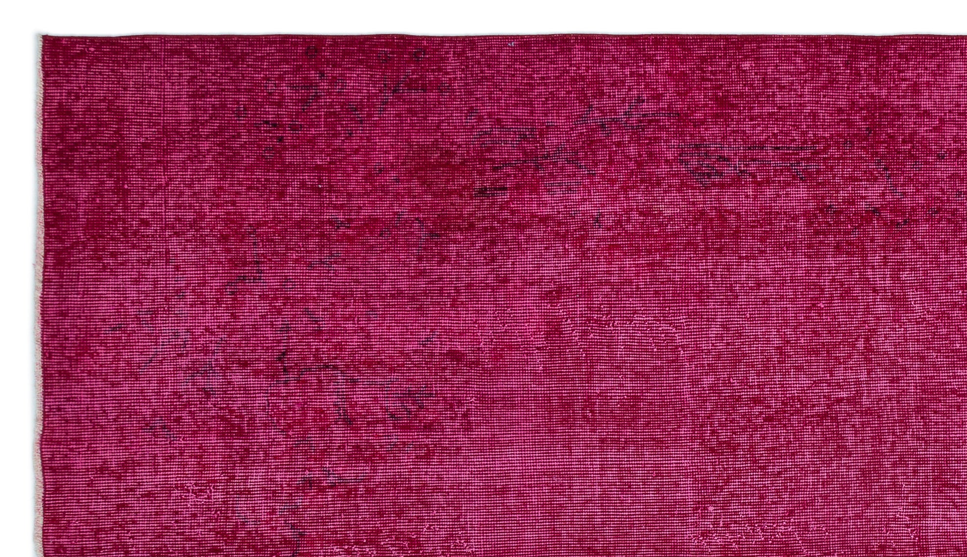 Red Over Dyed Vintage Rug 5'2'' x 9'2'' ft 158 x 280 cm