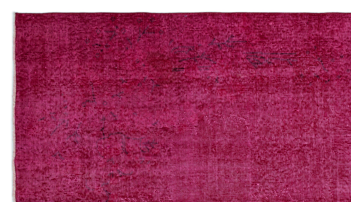 Red Over Dyed Vintage Rug 5&#39;2&#39;&#39; x 9&#39;2&#39;&#39; ft 158 x 280 cm