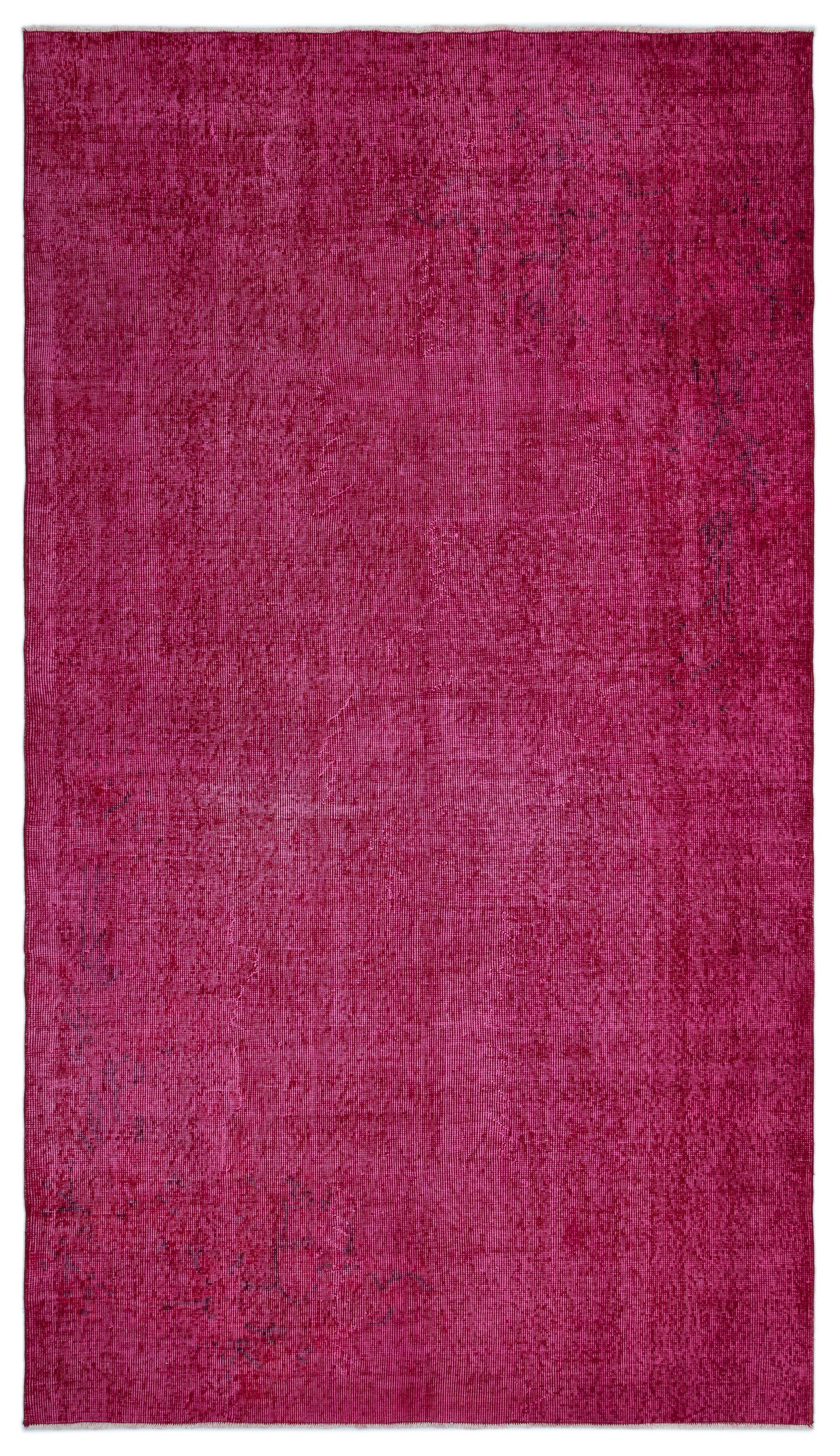Red Over Dyed Vintage Rug 5'2'' x 9'2'' ft 158 x 280 cm