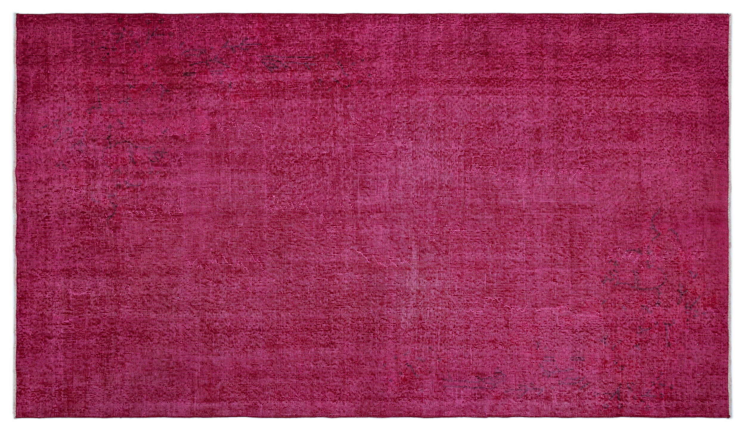 Red Over Dyed Vintage Rug 5'2'' x 9'2'' ft 158 x 280 cm