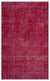 Red Over Dyed Vintage Rug 5'4'' x 8'10'' ft 163 x 270 cm