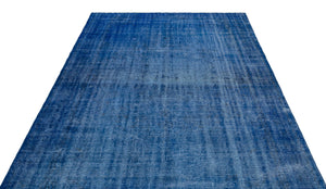 Blue Over Dyed Vintage Rug 6'0'' x 8'10'' ft 184 x 270 cm