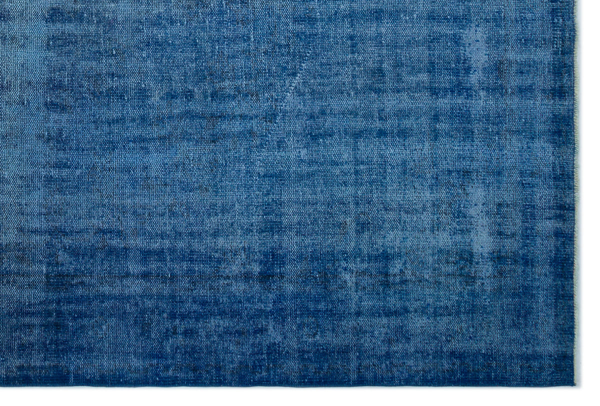 Blue Over Dyed Vintage Rug 6&#39;0&#39;&#39; x 8&#39;10&#39;&#39; ft 184 x 270 cm