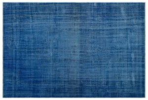 Blue Over Dyed Vintage Rug 6'0'' x 8'10'' ft 184 x 270 cm