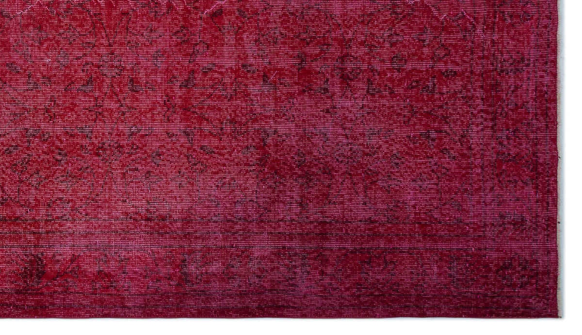 Red Over Dyed Vintage Rug 6&#39;0&#39;&#39; x 10&#39;1&#39;&#39; ft 183 x 308 cm