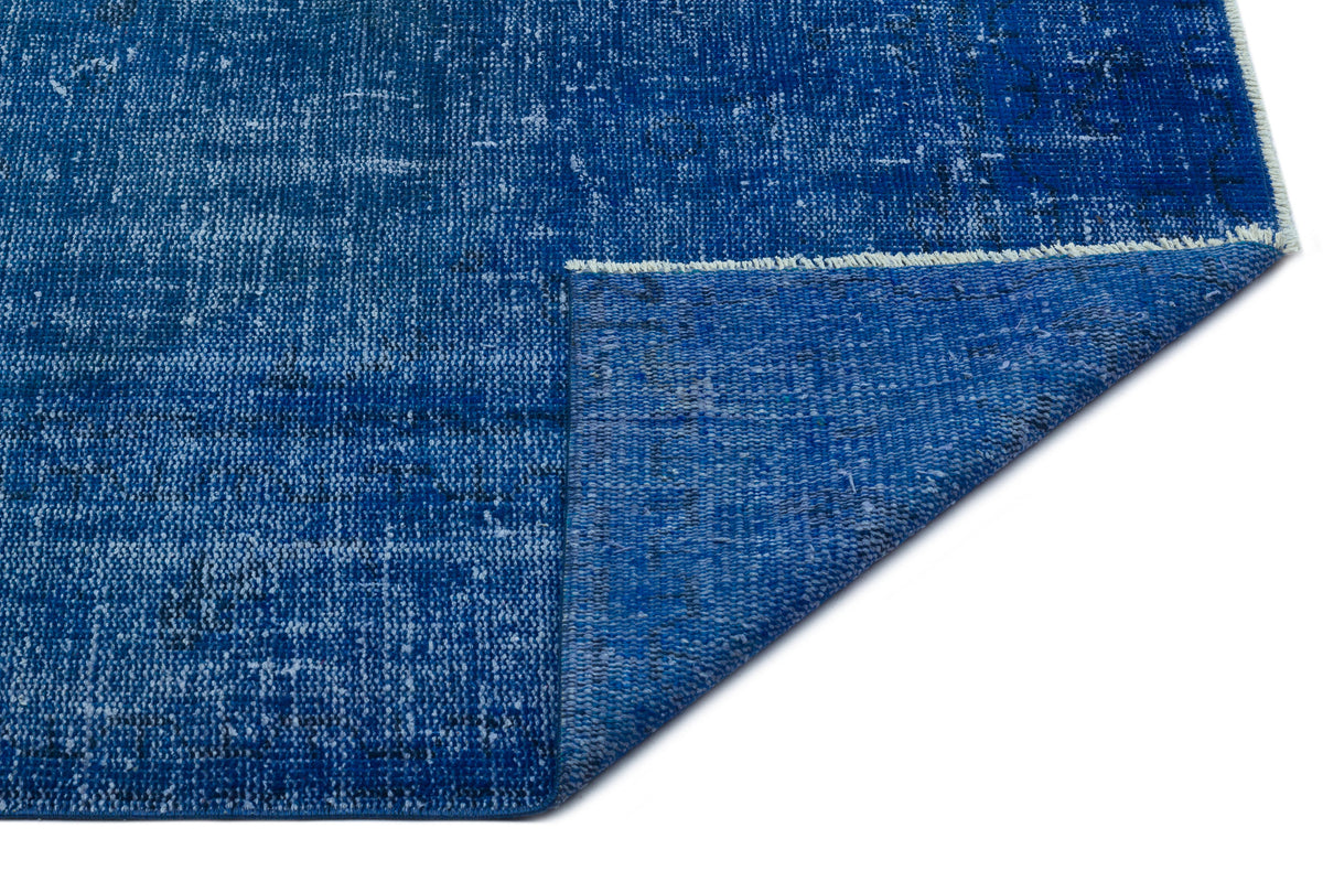 Blue Over Dyed Vintage Rug 6&#39;0&#39;&#39; x 9&#39;0&#39;&#39; ft 184 x 275 cm