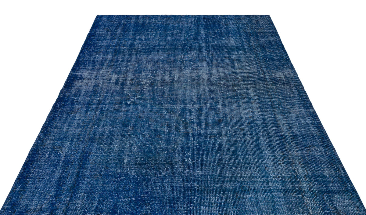 Blue Over Dyed Vintage Rug 6&#39;0&#39;&#39; x 9&#39;0&#39;&#39; ft 184 x 275 cm