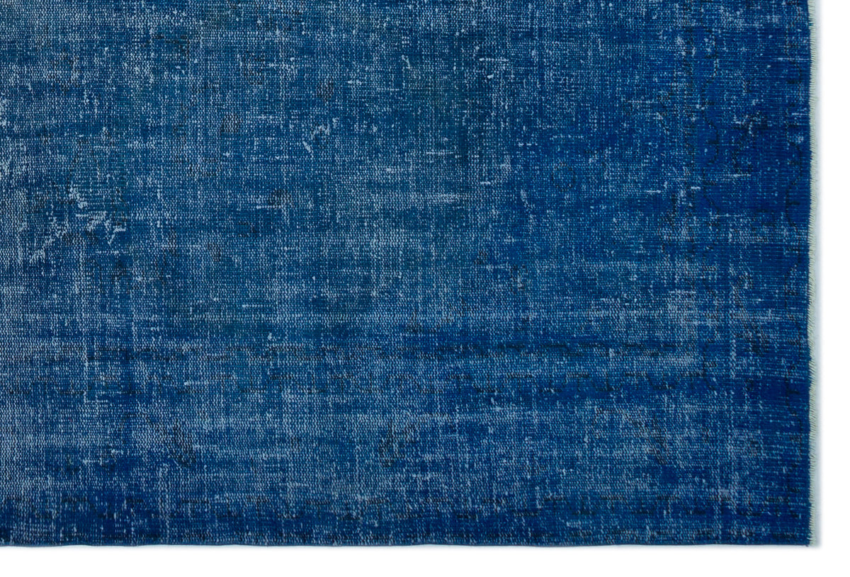 Blue Over Dyed Vintage Rug 6&#39;0&#39;&#39; x 9&#39;0&#39;&#39; ft 184 x 275 cm