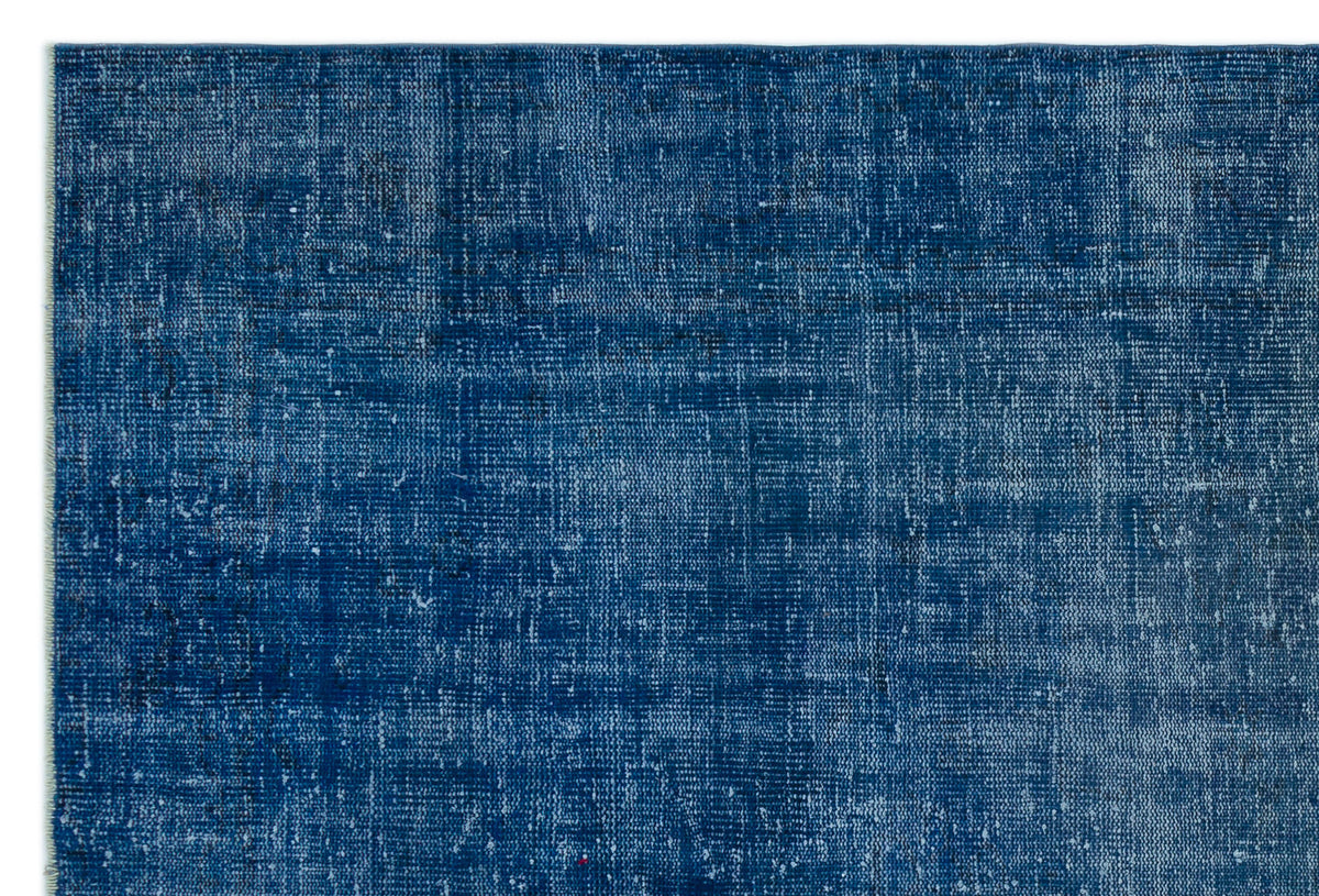 Blue Over Dyed Vintage Rug 6&#39;0&#39;&#39; x 9&#39;0&#39;&#39; ft 184 x 275 cm