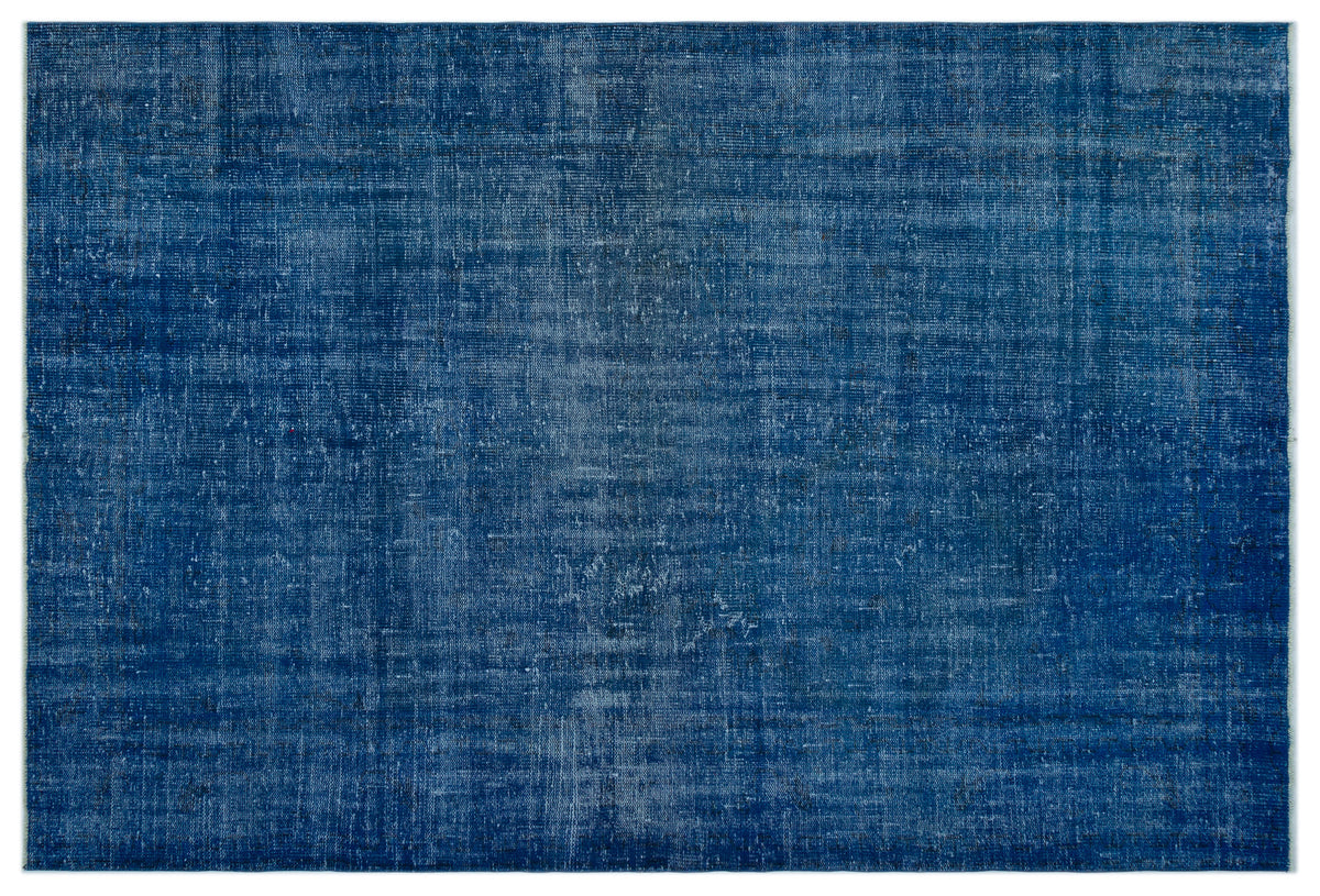 Blue Over Dyed Vintage Rug 6&#39;0&#39;&#39; x 9&#39;0&#39;&#39; ft 184 x 275 cm