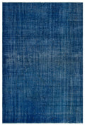 Blue Over Dyed Vintage Rug 6'0'' x 9'0'' ft 184 x 275 cm