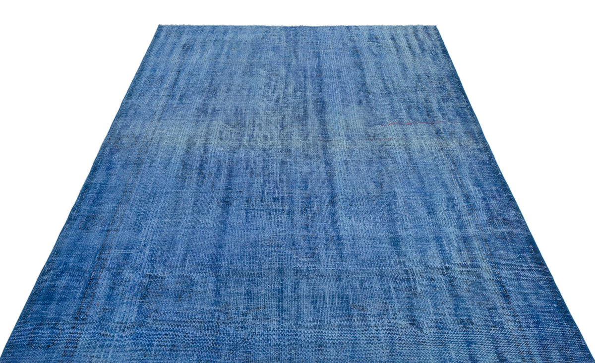 Blue Over Dyed Vintage Rug 5&#39;9&#39;&#39; x 8&#39;11&#39;&#39; ft 175 x 272 cm