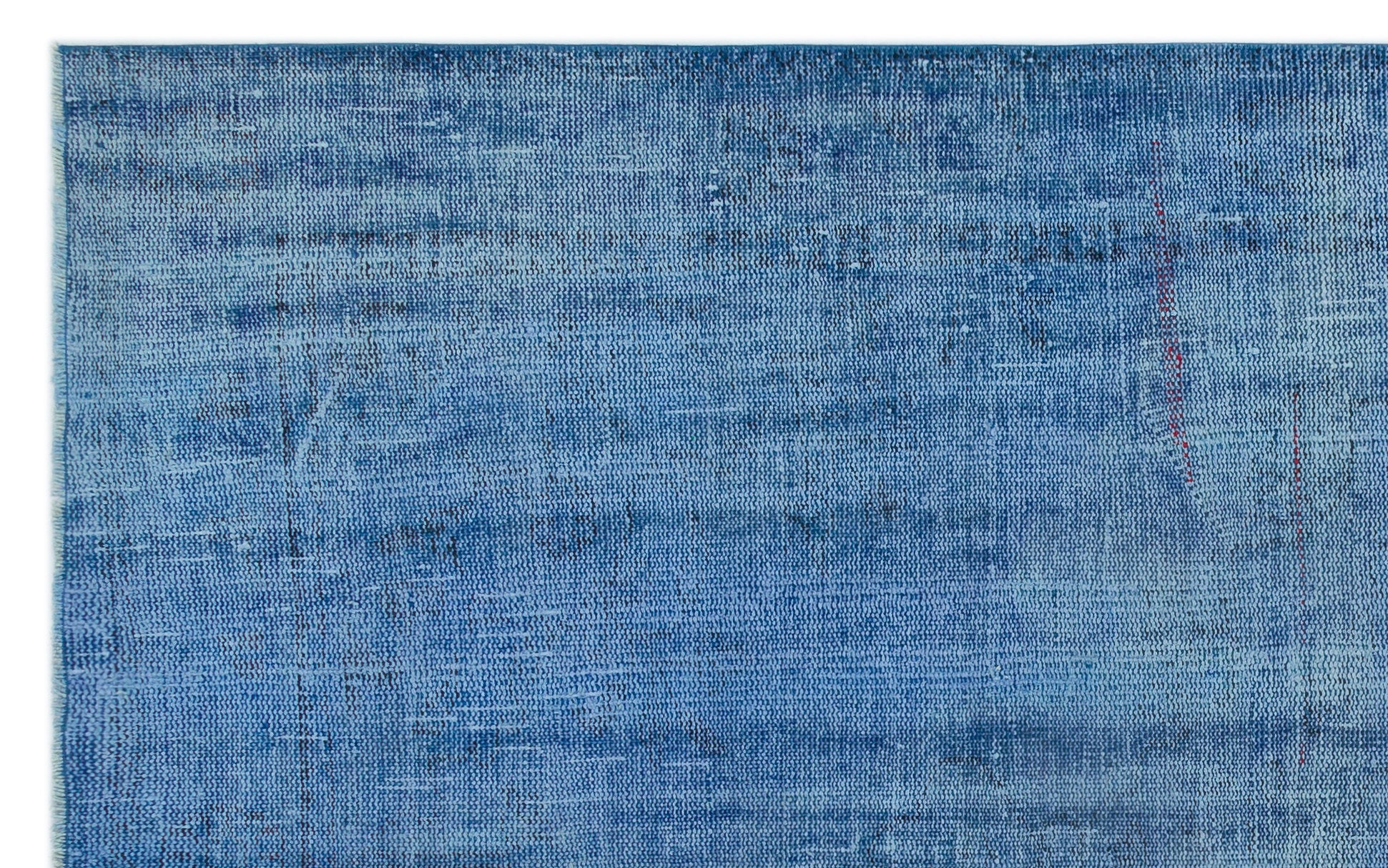 Blue Over Dyed Vintage Rug 5'9'' x 8'11'' ft 175 x 272 cm