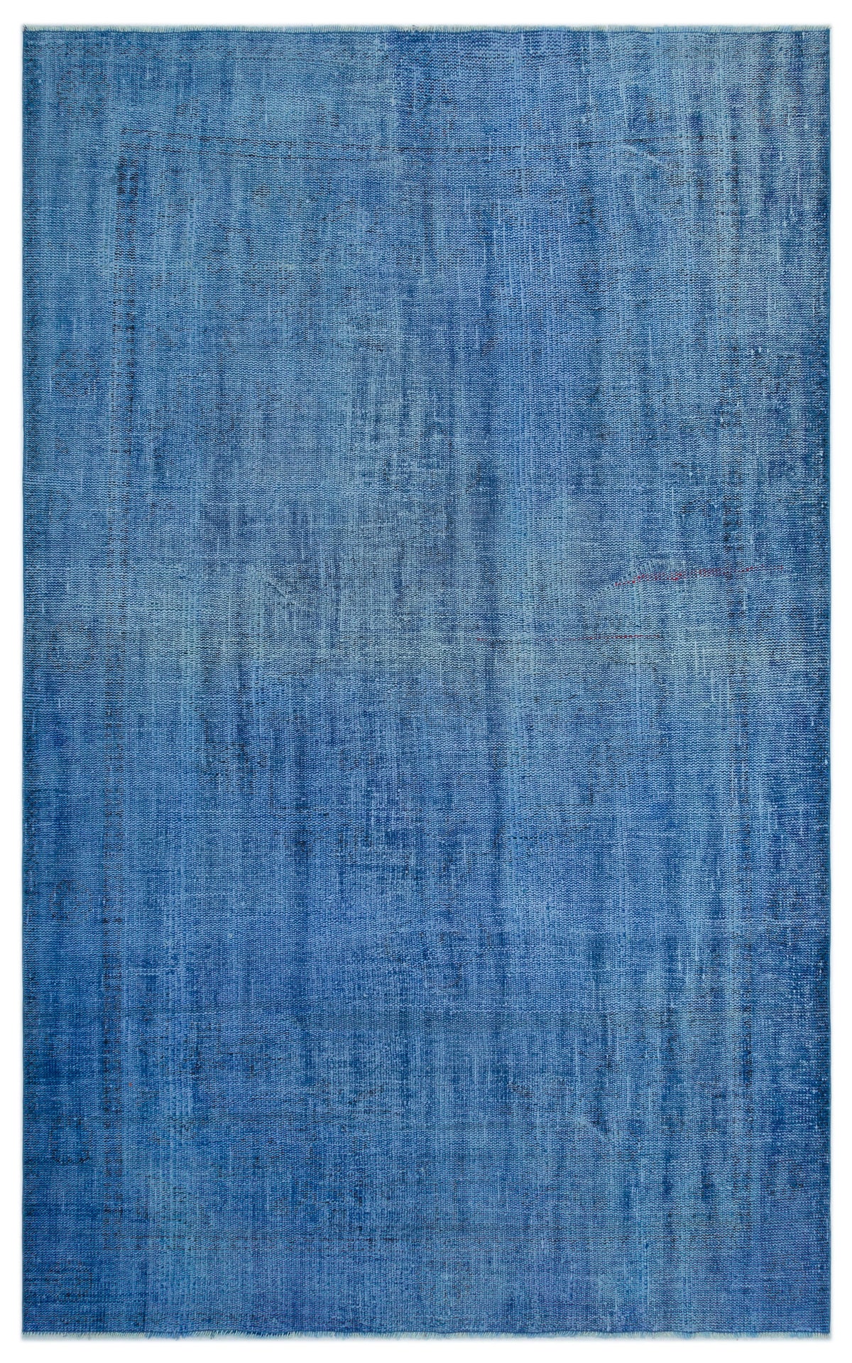 Blue Over Dyed Vintage Rug 5&#39;9&#39;&#39; x 8&#39;11&#39;&#39; ft 175 x 272 cm