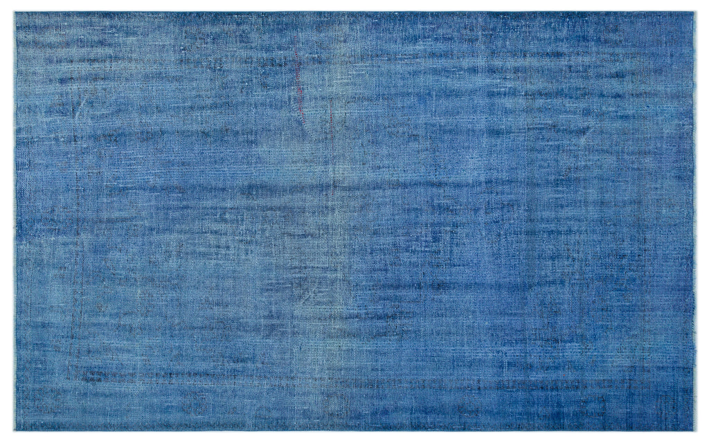 Blue Over Dyed Vintage Rug 5'9'' x 8'11'' ft 175 x 272 cm