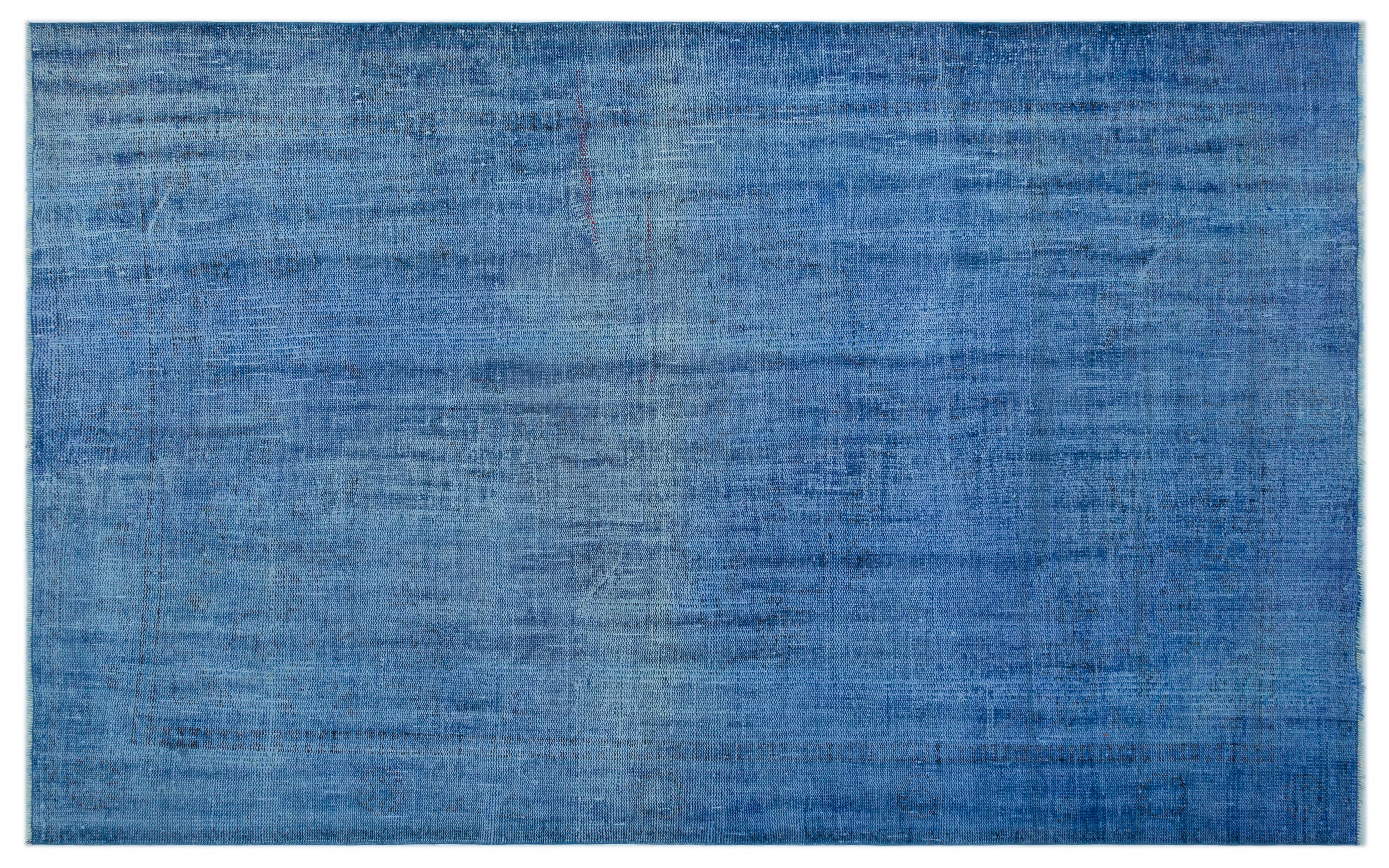 Blue Over Dyed Vintage Rug 5'9'' x 8'11'' ft 175 x 272 cm