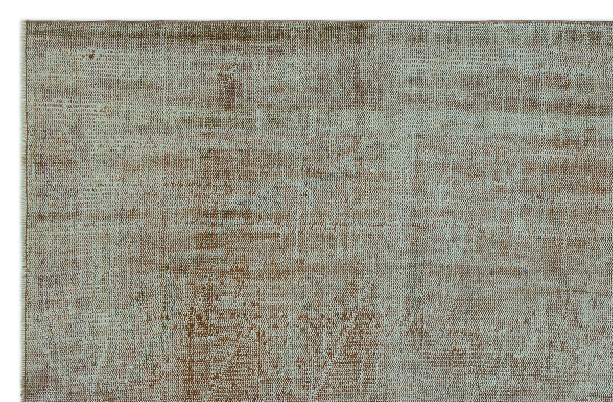 Brown Over Dyed Vintage Rug 5&#39;12&#39;&#39; x 9&#39;3&#39;&#39; ft 182 x 281 cm