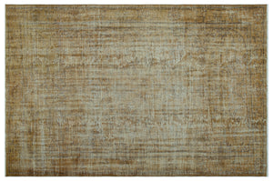Brown Over Dyed Vintage Rug 5'10'' x 8'8'' ft 178 x 265 cm