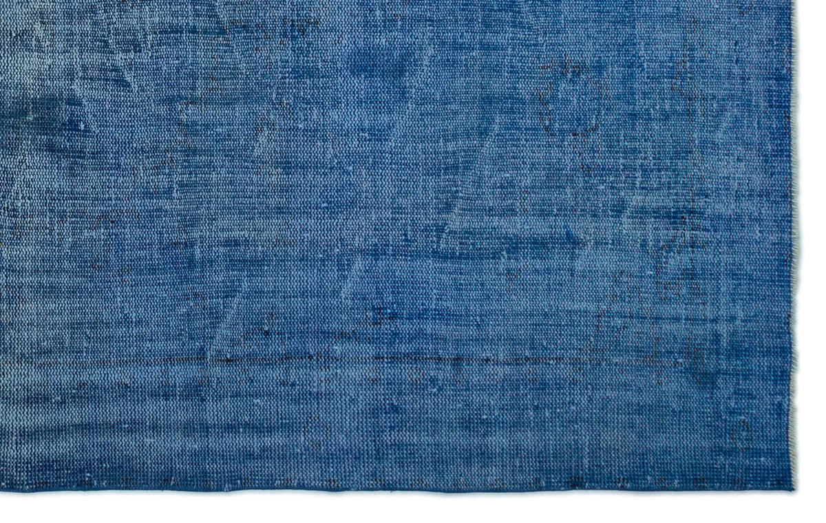 Blue Over Dyed Vintage Rug 5&#39;9&#39;&#39; x 9&#39;4&#39;&#39; ft 174 x 285 cm
