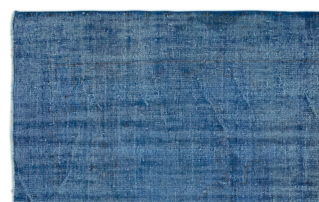 Blue Over Dyed Vintage Rug 5'9'' x 9'4'' ft 174 x 285 cm
