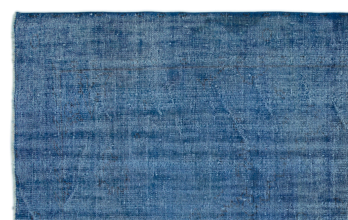 Blue Over Dyed Vintage Rug 5&#39;9&#39;&#39; x 9&#39;4&#39;&#39; ft 174 x 285 cm
