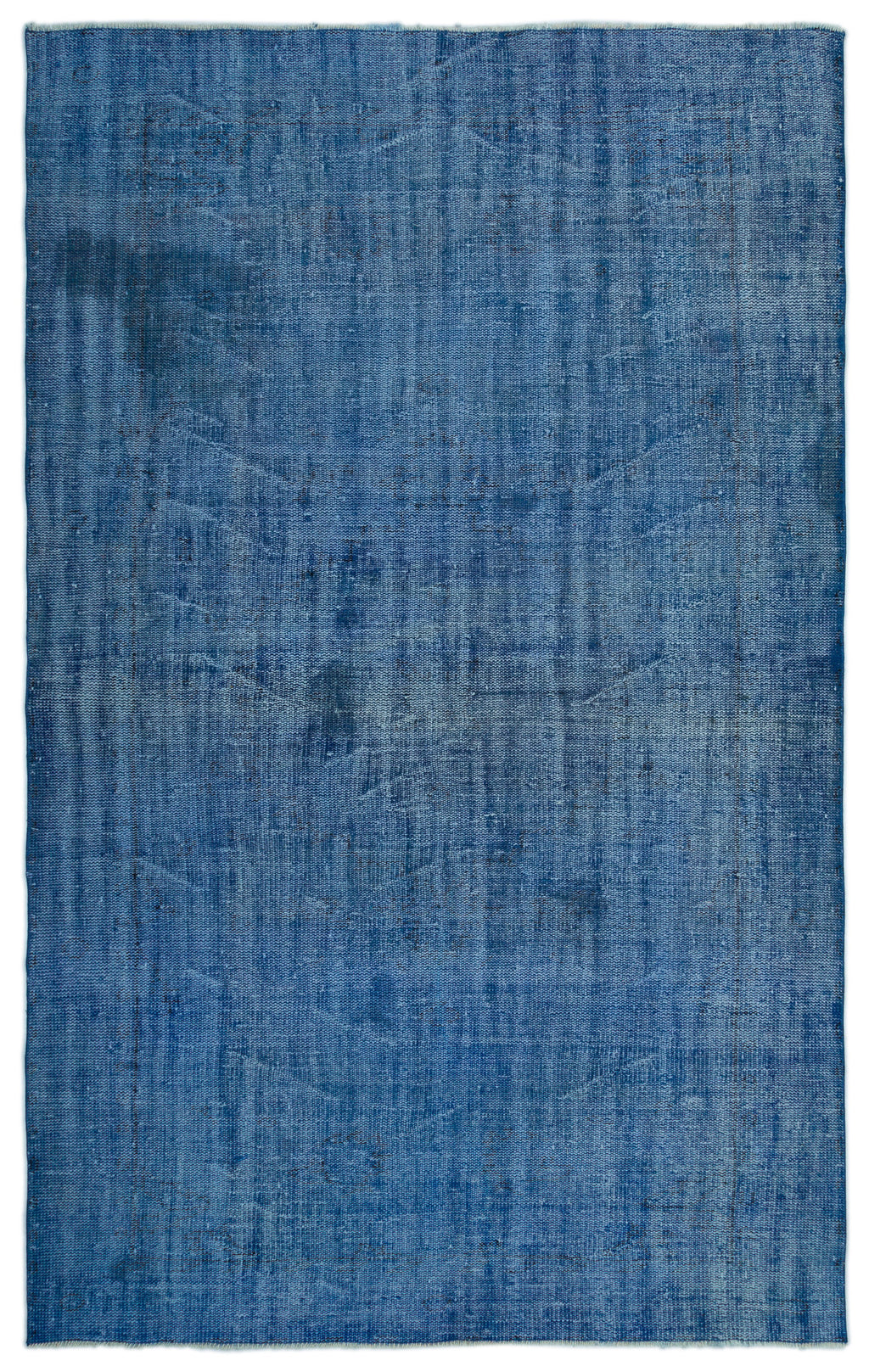 Blue Over Dyed Vintage Rug 5'9'' x 9'4'' ft 174 x 285 cm