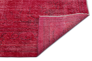 Red Over Dyed Vintage Rug 5'10'' x 9'10'' ft 178 x 300 cm