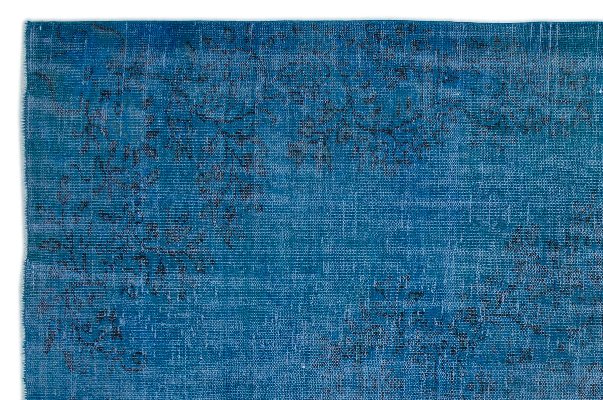 Blue Over Dyed Vintage Rug 6&#39;0&#39;&#39; x 9&#39;4&#39;&#39; ft 184 x 284 cm