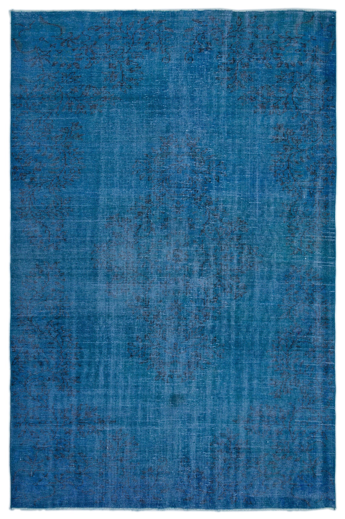 Blue Over Dyed Vintage Rug 6&#39;0&#39;&#39; x 9&#39;4&#39;&#39; ft 184 x 284 cm